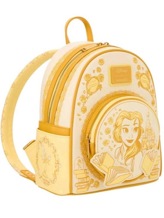 Loungefly Beauty & The Beast Belle Tonal Sketch Portrait Mini Backpack Bag NWT main image 5